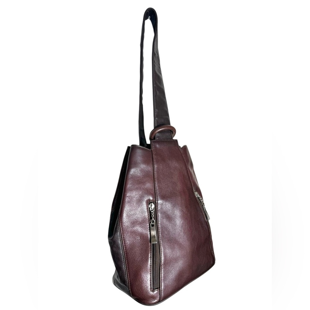 Vintage Leather Hillard & Hanson Two Toned Brown One Strap Backpack